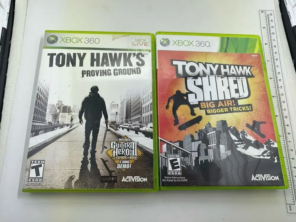Xbox 360 Skateboarding Games Lot Tony Hawk Skate Proving Grounds Shred Big Air